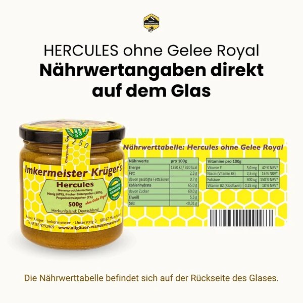Hercules without Royal Jelly 500g