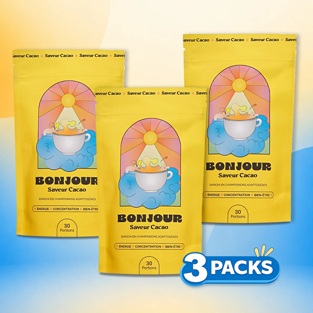 Bonjour Cacao Trio Pack (90 portions)