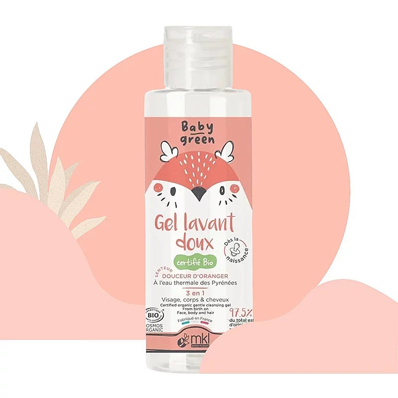 MKL GREEN NATURE - Baby Gentle Washing Gel with Orange Blossom (100ml) - Pure & Gentle Clean for Happy Babies! 🌟🍼