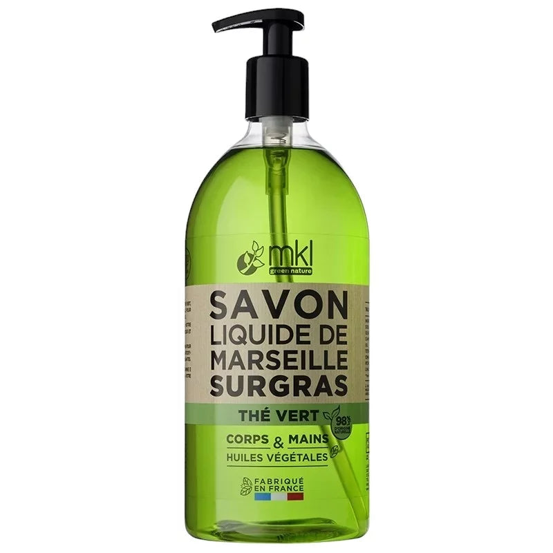 MKL GREEN NATURE - Refreshing Green Tea & Argan Oil Liquid Marseille Soap (1L) - Pure Indulgence for Your Skin 🍃🧼