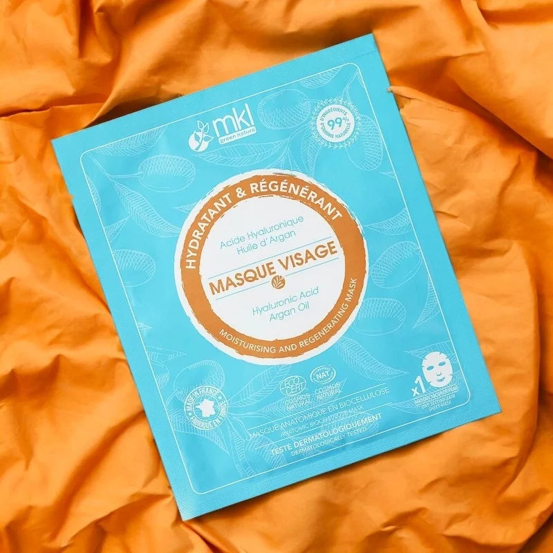 MKL GREEN NATURE - Hydrating & Regenerating Face Mask with Hyaluronic Acid & Organic Argan Oil (1 piece) - Refresh Your Glow! ✨🌿