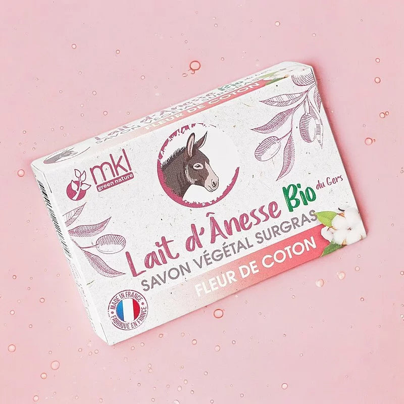 MKL GREEN NATURE - Savon Nourrissant Lait d'Ânesse & Fleur de Coton (100g) - Offrez-vous une Hydratation Luxueuse ! 🧴✨