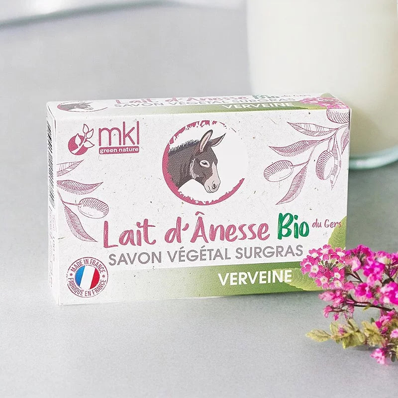 MKL GREEN NATURE - Savon Surgras au Lait d'Ânesse et Verveine Bio - Chouchoutez votre peau avec fraîcheur ! 🌼✨