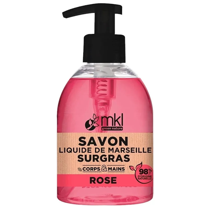 MKL GREEN NATURE - Savon Liquide de Marseille à la Rose (300ml) - Offrez-vous une Pure Fraîcheur 🌹🧼