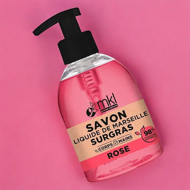 MKL GREEN NATURE - Savon Liquide de Marseille à la Rose (300ml) - Offrez-vous une Pure Fraîcheur 🌹🧼