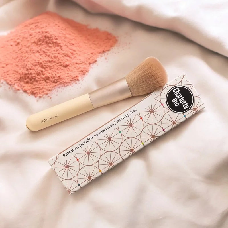 CHARLOTTE BIO - Pinceau Vegan pour Poudre – Une application de maquillage luxueuse vous attend ! ✨💖