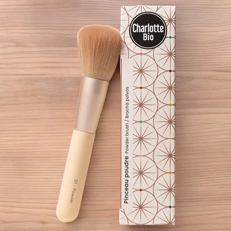 CHARLOTTE BIO - Pinceau Vegan pour Poudre – Une application de maquillage luxueuse vous attend ! ✨💖