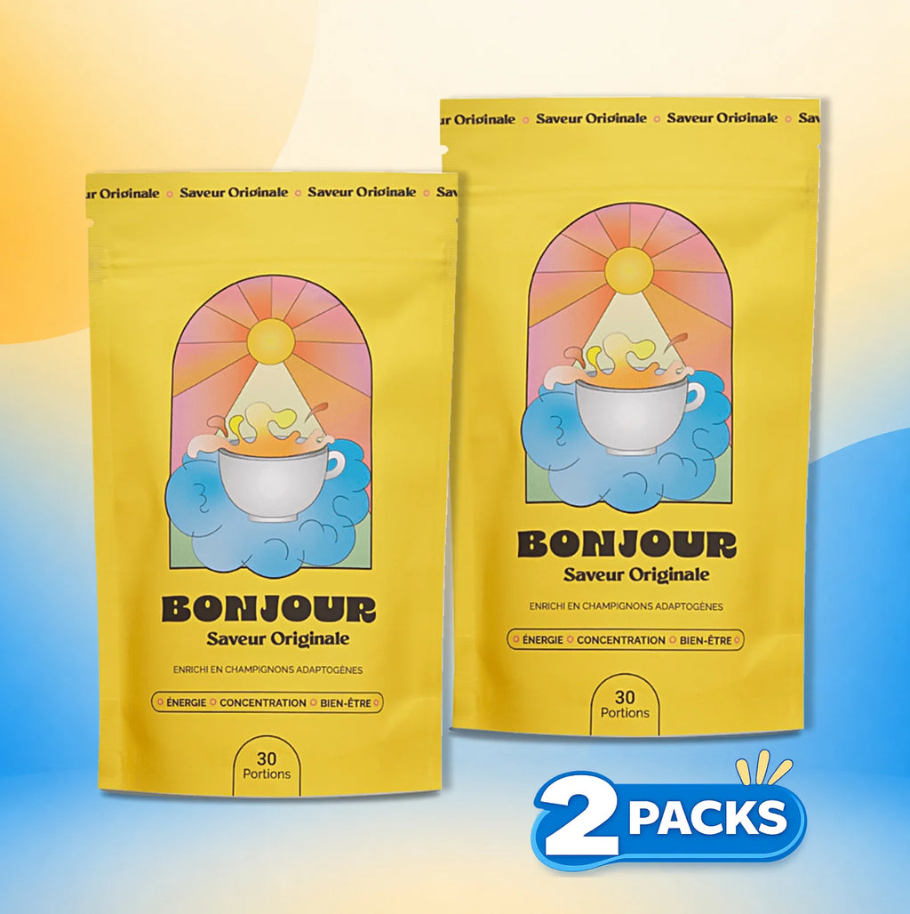 Bonjour Original Duo Pack – Functional Mushroom Drink (Low Caffeine)