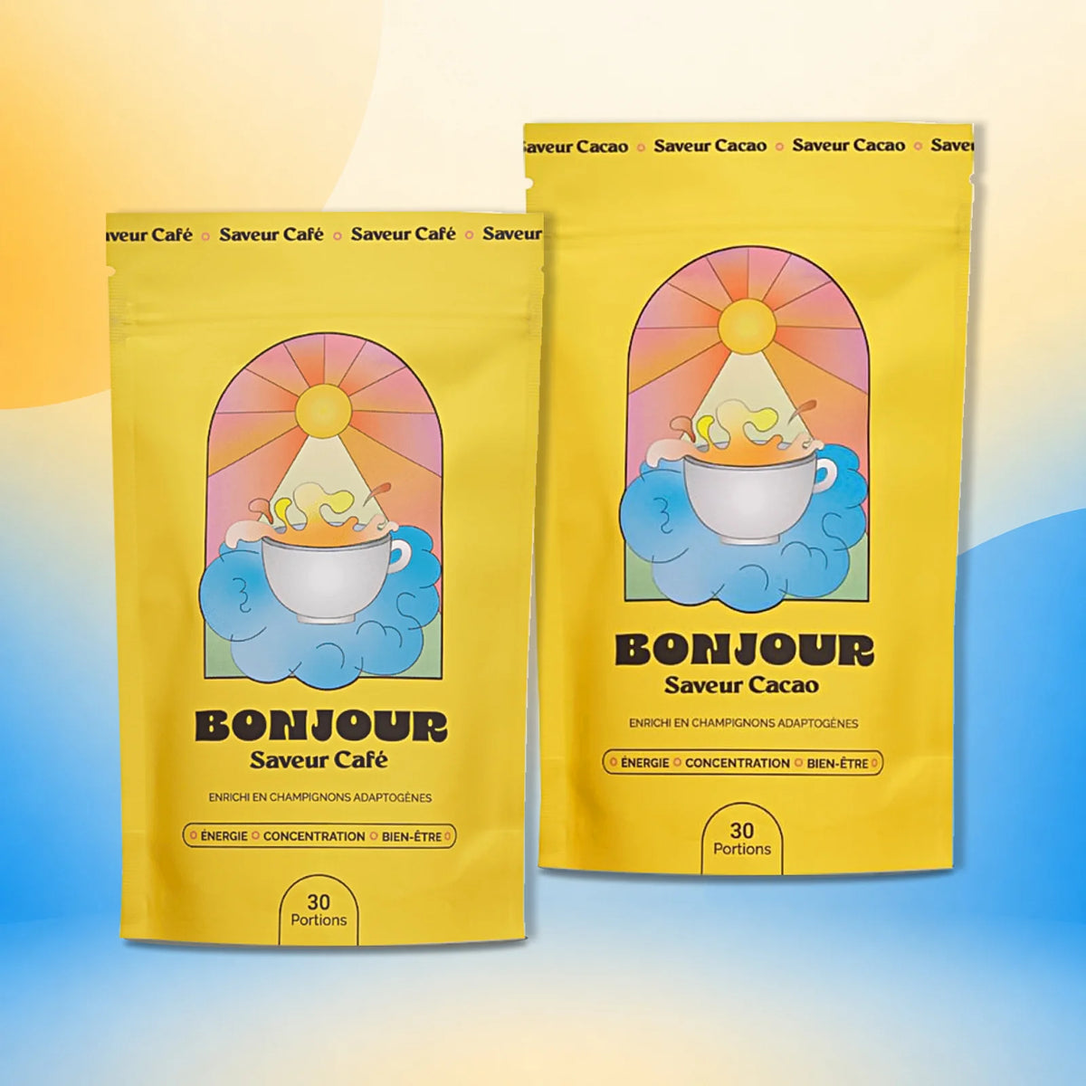 Bonjour Morning Energy DUO - Café & Cacao (60 Servings)