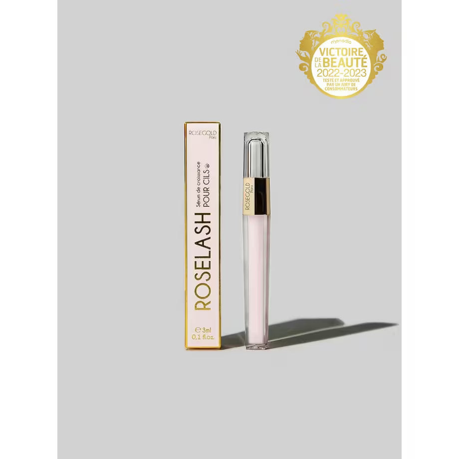 ROSEGOLD Paris ROSELASH Eyelash Growth Serum – Visibly Fuller & Longer Lashes – 3 ml