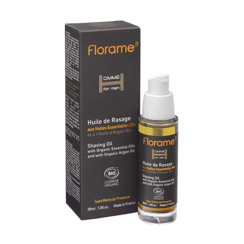 FLORAME - Organic Shaving Oil for Men - Smooth, Refreshing, and Natural ✂️🌿