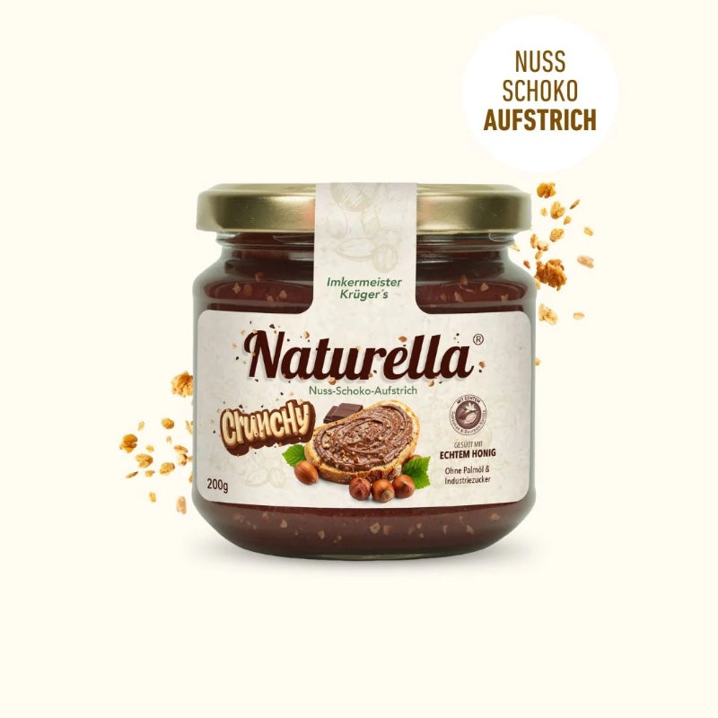 Naturella Crunchy 200g, Chocolate-Hazelnut Spread with Honey