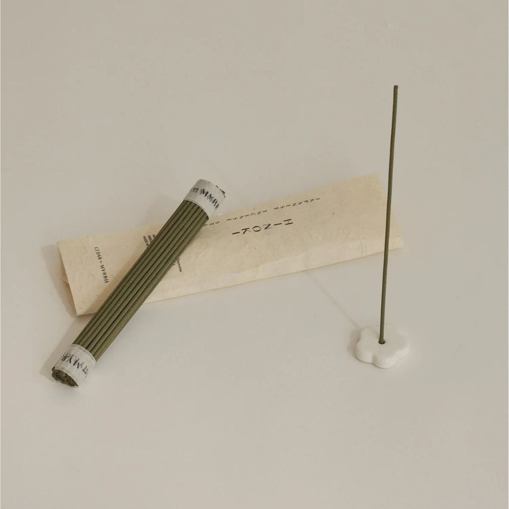 Encens japonais Hinoki et porte-encens