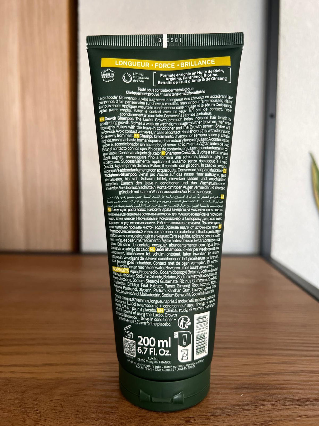 Luxéol Hair Growth Shampoo Croissance – Faster-Looking Hair Growth – 200 ml