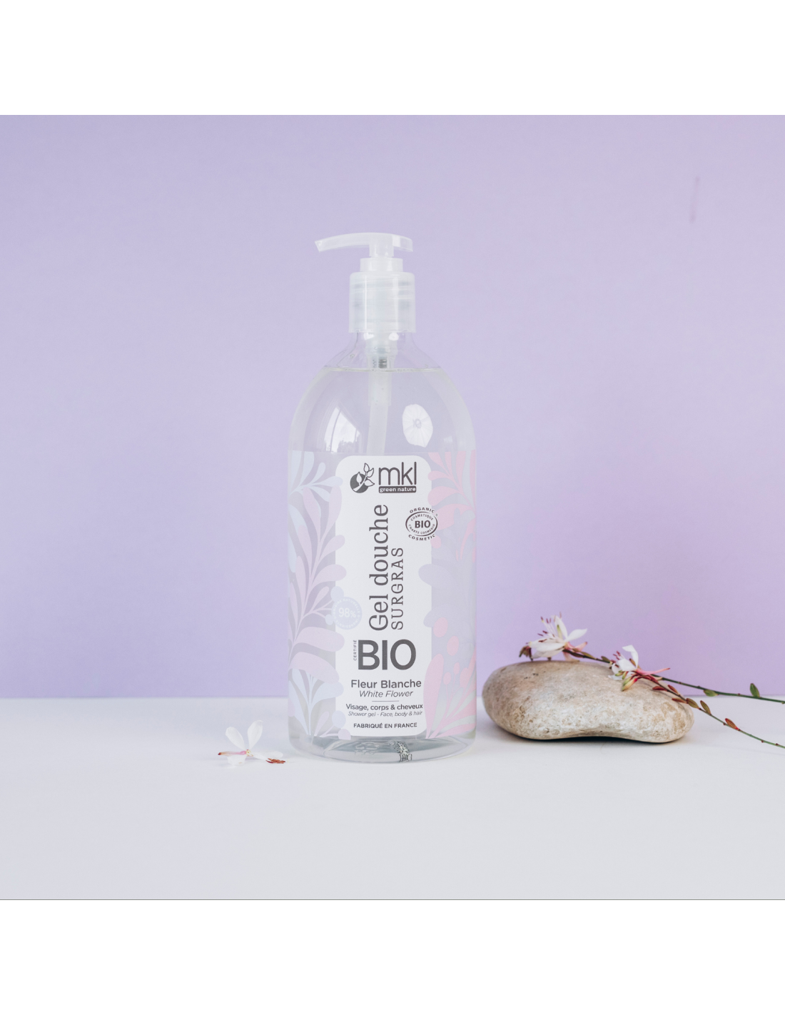 Gel douche BIO** Fleur Blanche