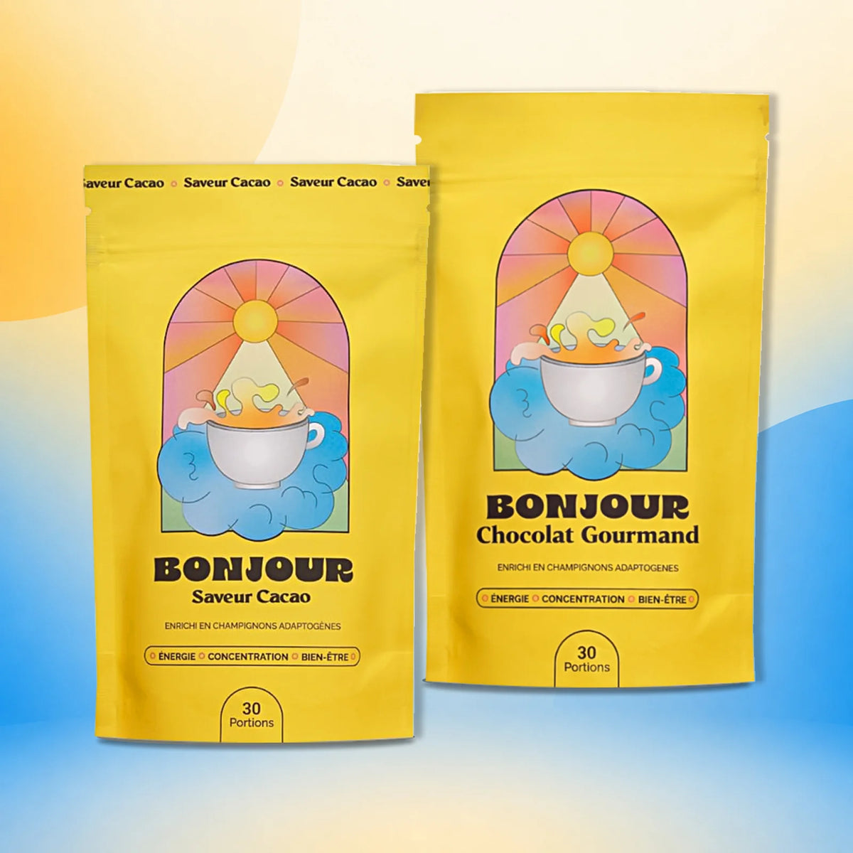 Bonjour Cozy Chocolate - Cacao & Chocolat Gourmand (60 portions) - Lot de deux
