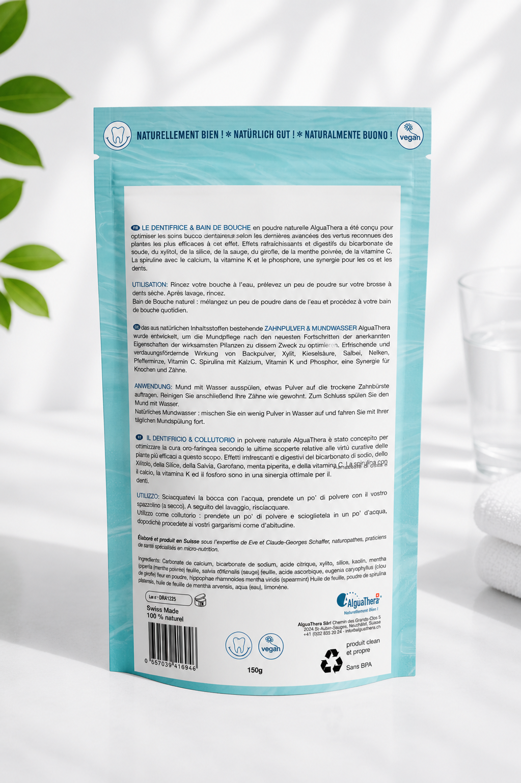 Recharge Dentifrice naturel en poudre & Bain de Bouche