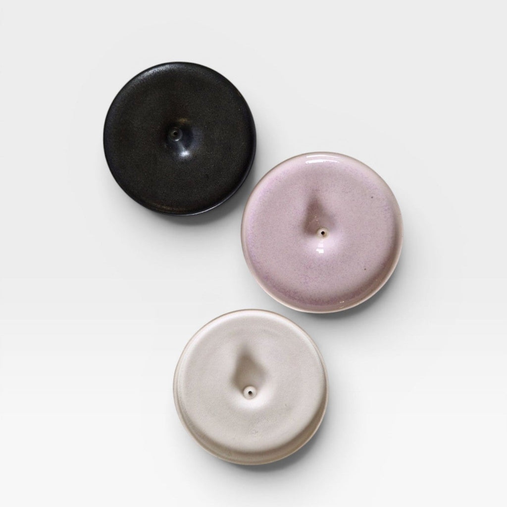 Porte-encens en céramique blanche