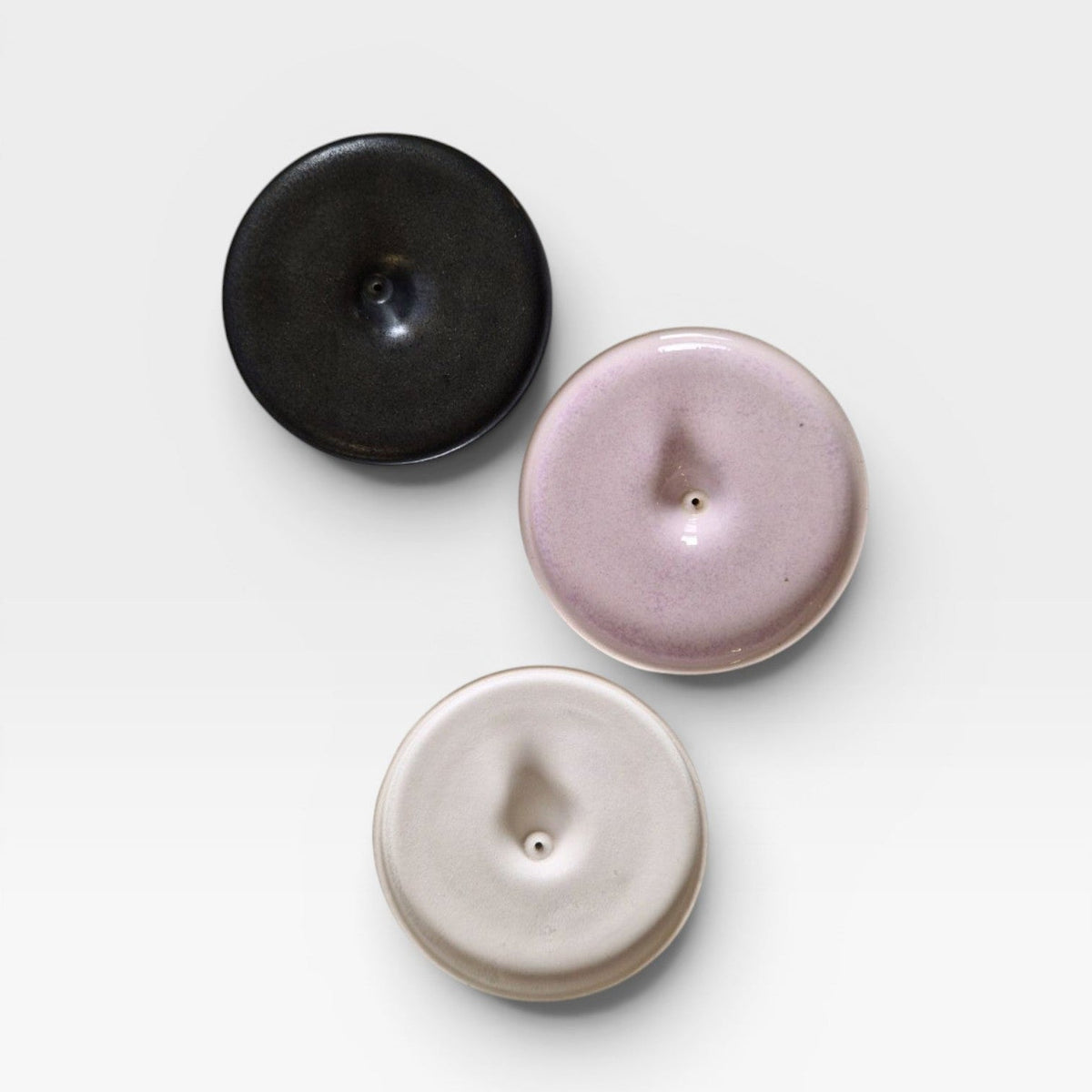 Porte-encens en céramique blanche