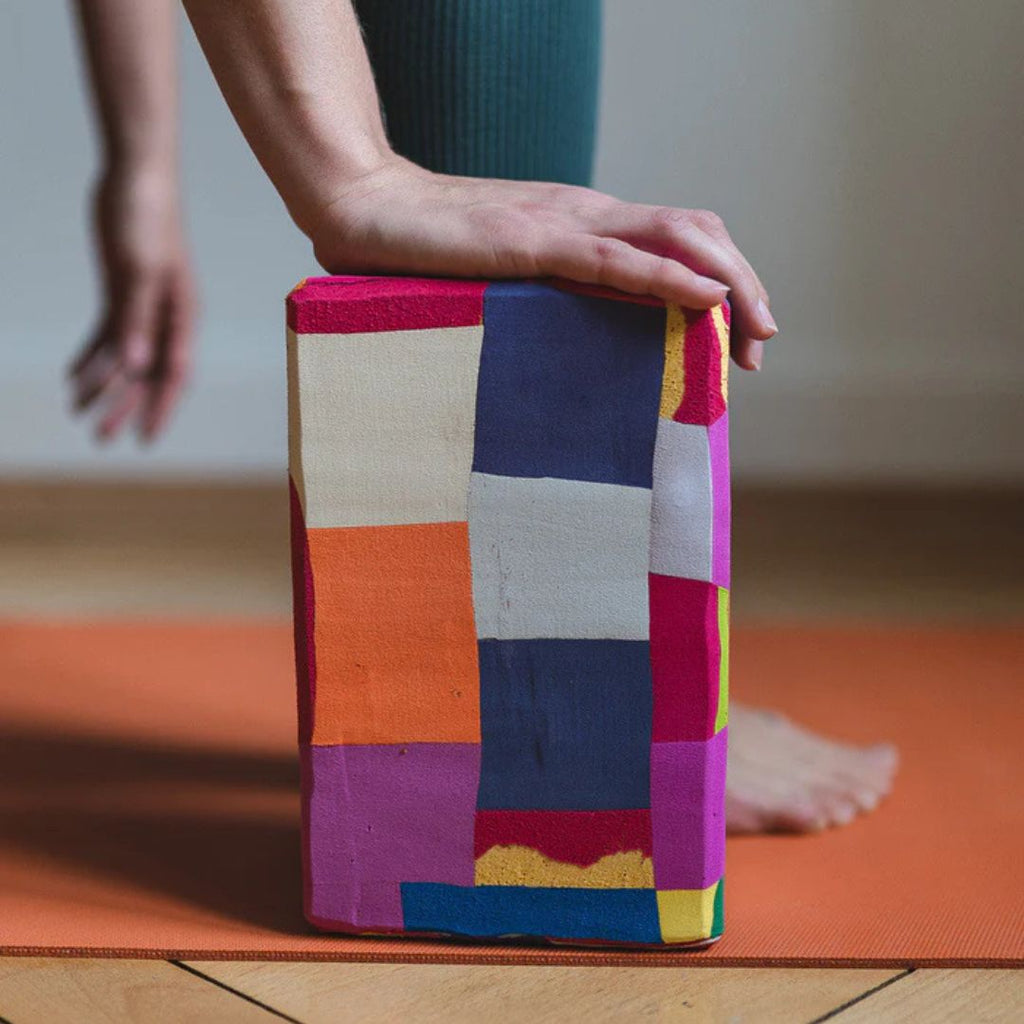 Bloc de yoga recyclé Coucher de soleil Petit