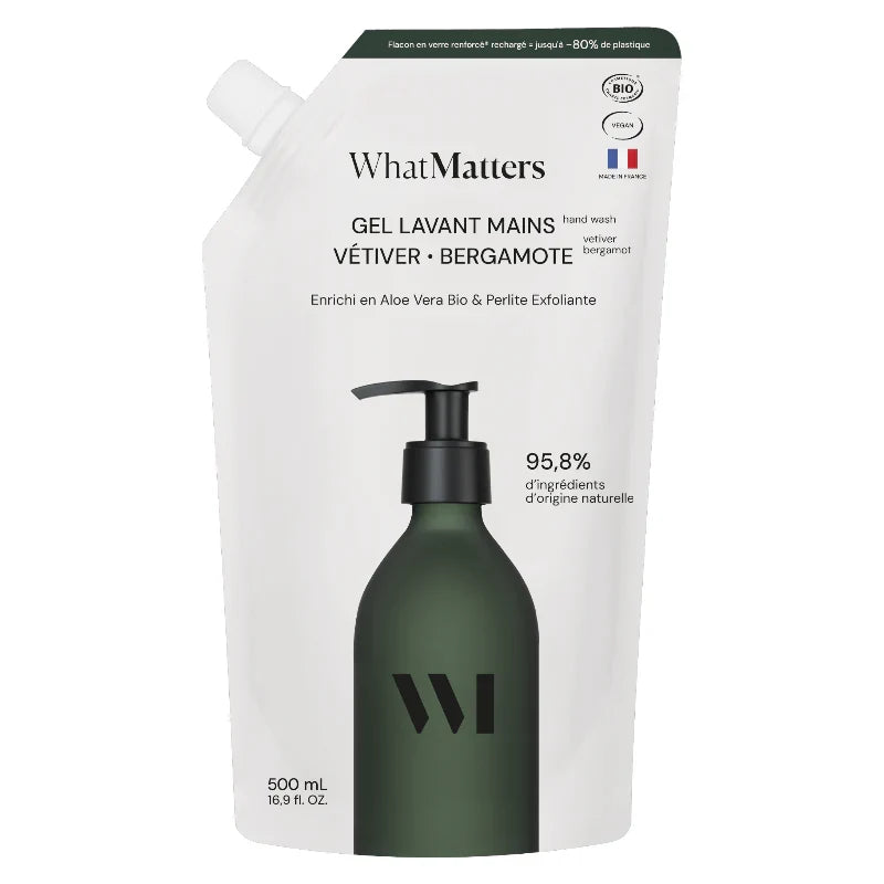 Éco-recharge Gel Lavant Mains Exfoliant Vétiver - Bergamote 500 ml