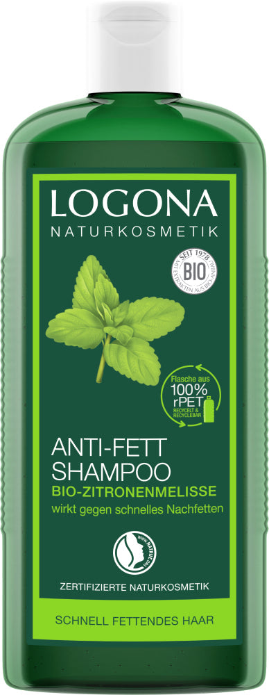 LOGONA Greasy Hair Shampoo Organic Lemon Balm