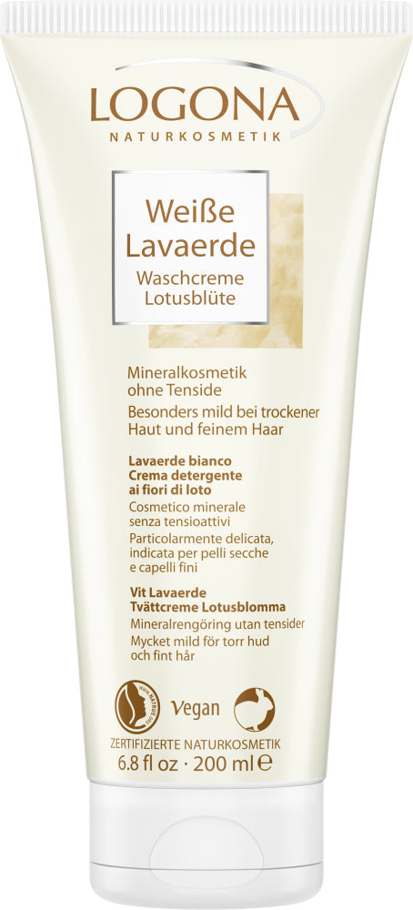 LOGONA White Kaolin Lotus Flower Wash Cream Practical to use