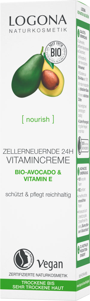 LOGONA NOURISH Radiant Complexion Vitamin Cream organic carrot & vitamin F