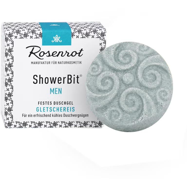 Rosenrot - MEN ShowerBit Gletschereis - Refreshing Vegan Cleanser 🧊🌿