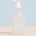 Glasflasche 300ml mit Pumpe weiss (Leer) - Pimpant