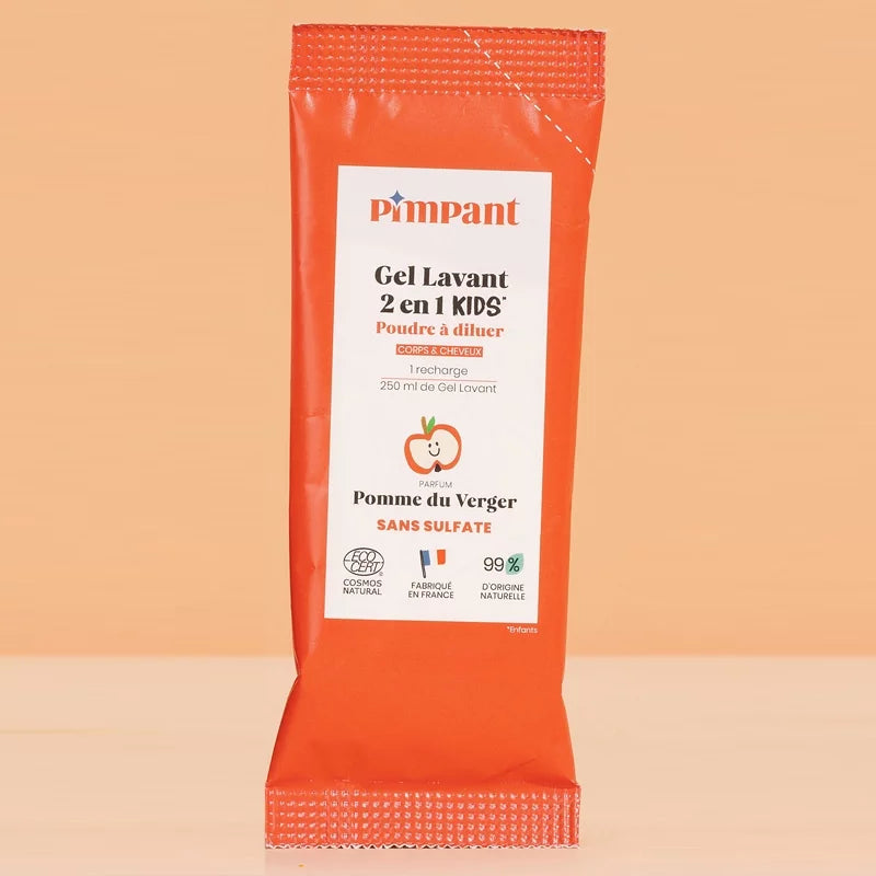 2-in-1 Waschgel Kinder Pulver zum Verdünnen Apfel - 25g - Pimpant