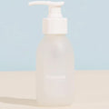 Glasflasche 100ml mit Pumpe weiss (Leer) - Pimpant
