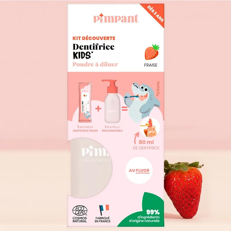 Entdeckungsset Kinderzahnpasta Erdbeere - Pimpant