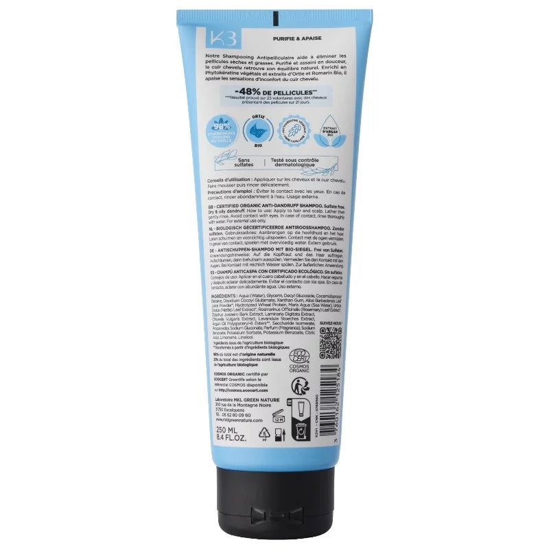 Anti-Schuppen Shampoo BIO Brennnessel & Rosmarin - 250ml - MKL Green Nature