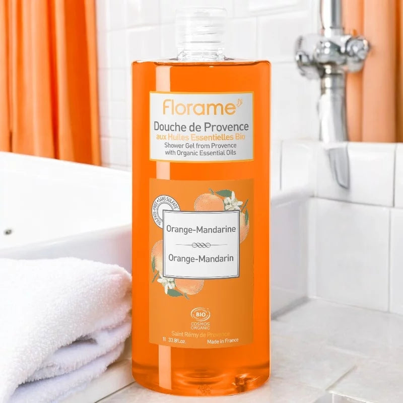 Duschgel Bio Orange & Mandarine - 1l - Florame