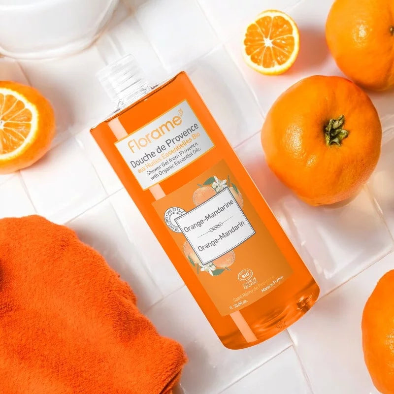 Duschgel Bio Orange & Mandarine - 1l - Florame