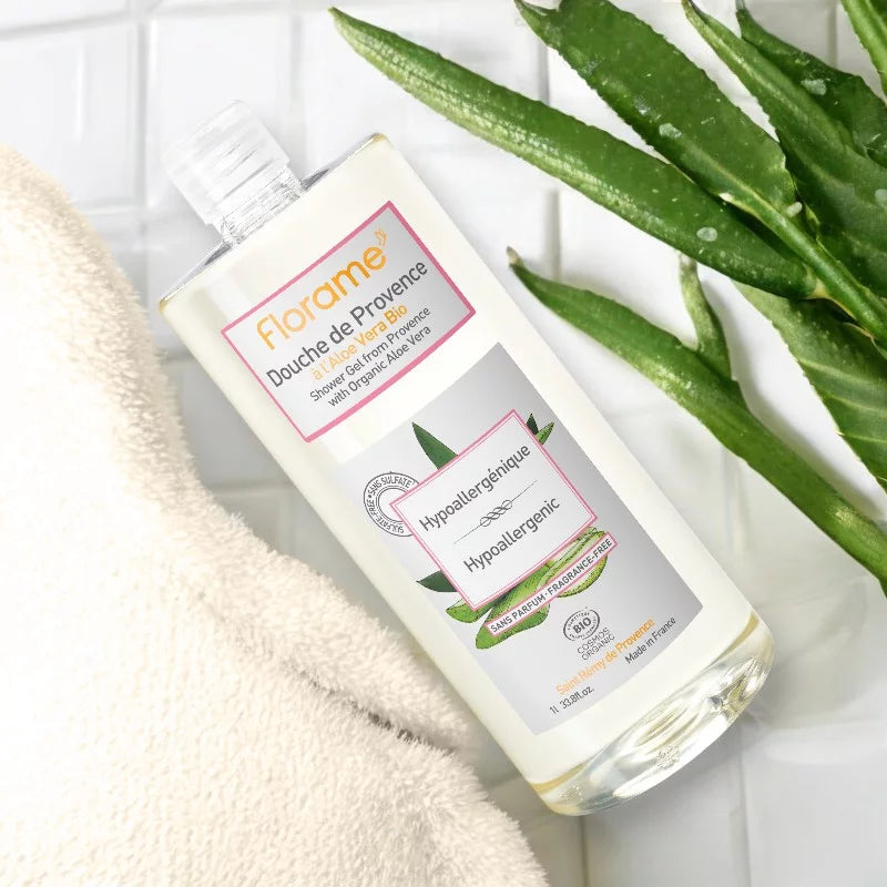 Hypoallergenes Duschgel Bio Aloe Vera - 1l - Florame