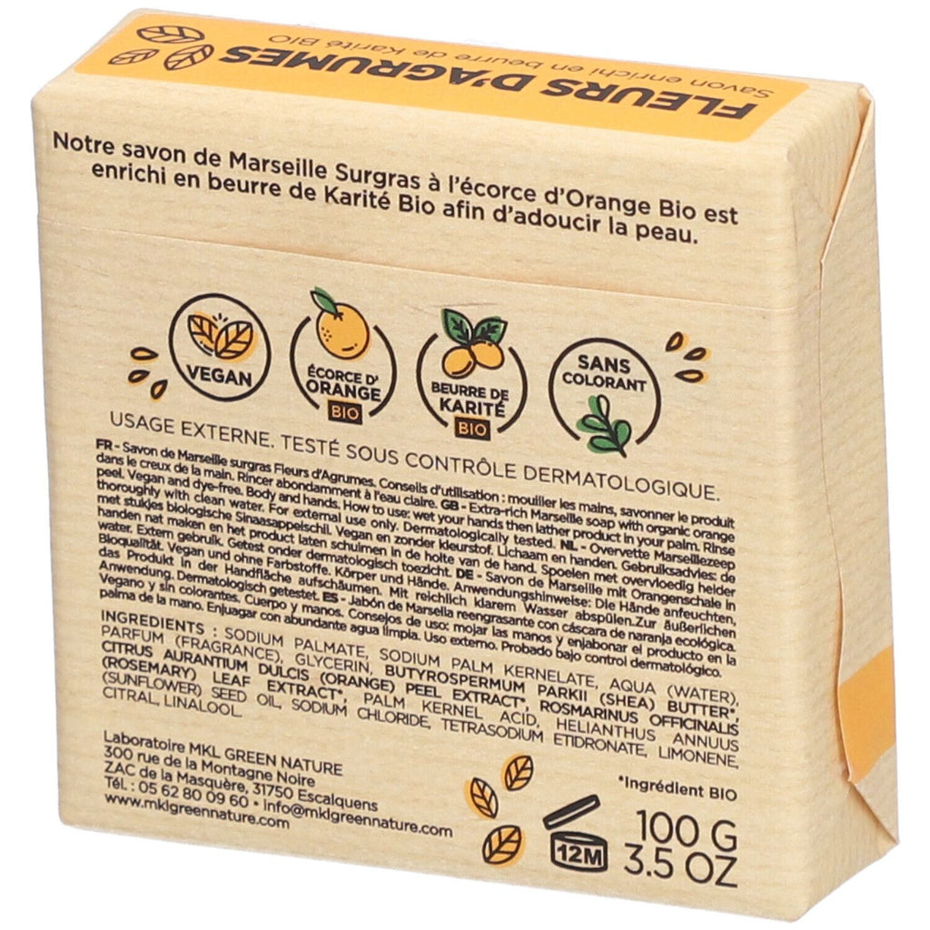Savon Marseille Surgras Fleurs d'Agrumes