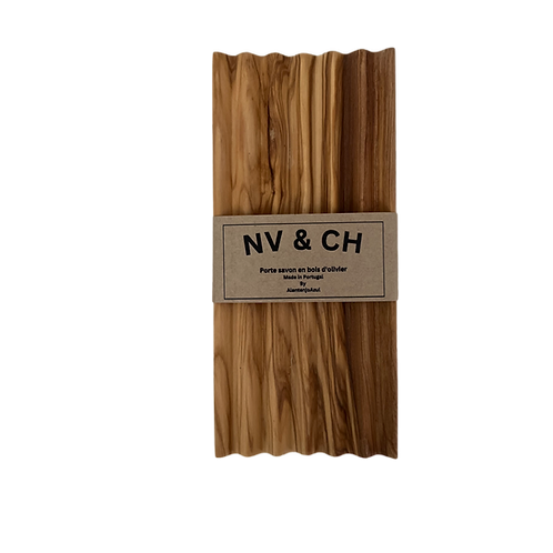 Wooden Zigzag Olive Wood Soap Holder 2 Soaps
