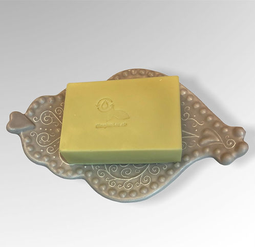 Porte savon céramique "Coeur de Viana crème"