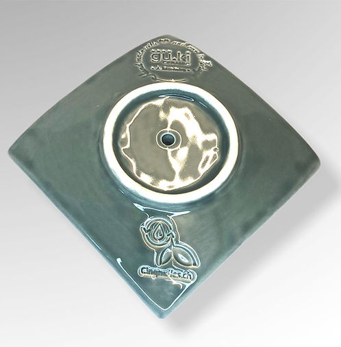Porte-savon en céramique "Le carré vert"