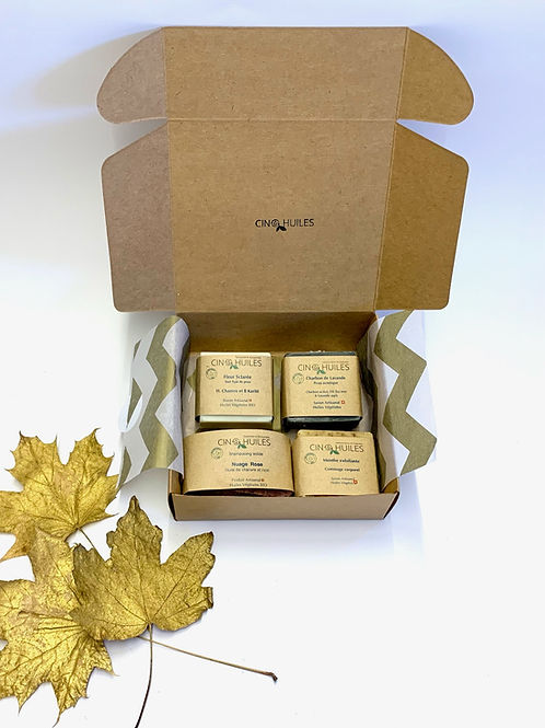 Coffret Découverte 3 Savons + 1 Shampoing