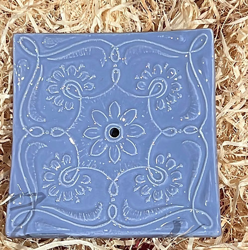 Porte-savon en céramique "Le carré Violet"