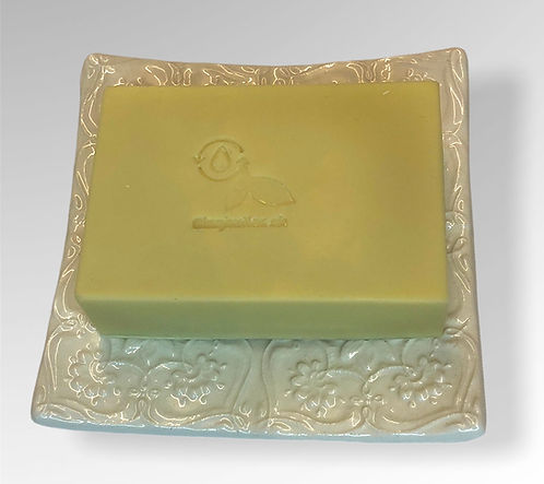 Porte-savon en céramique "Le carré blanc"