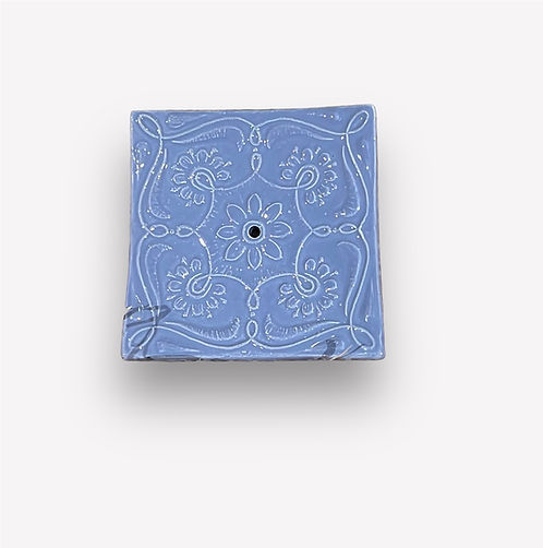 Porte-savon en céramique "Le carré Violet"
