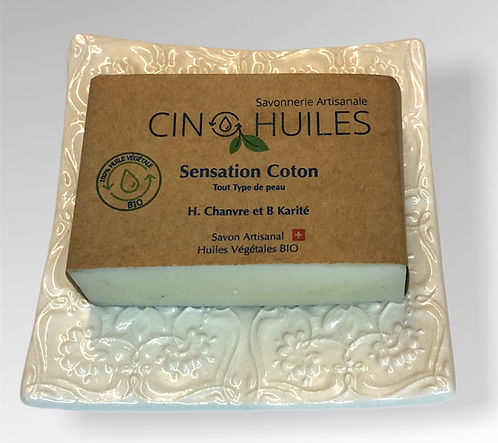 Porte-savon en céramique "Le carré blanc"
