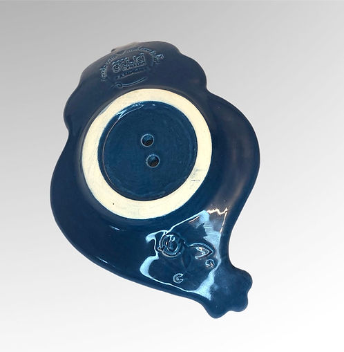 Porte-savon en céramique "cœur de Viana bleu"