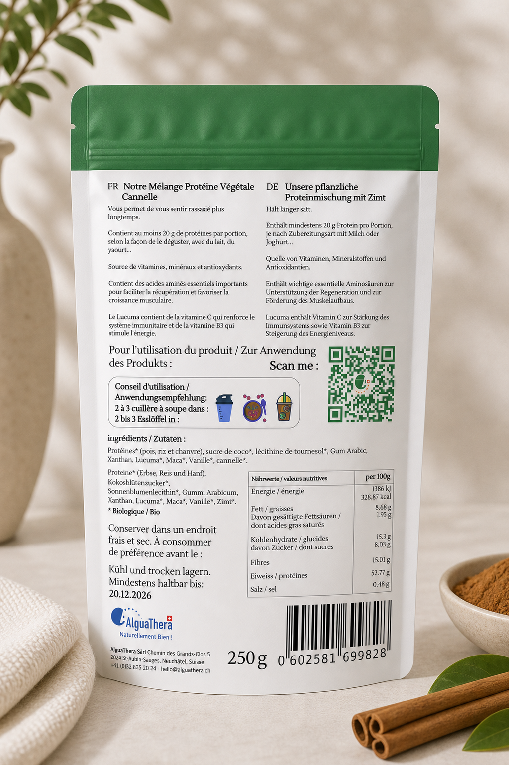 Plant-Based Cinnamon Protein – Gentle Energy & Comforting Flavor