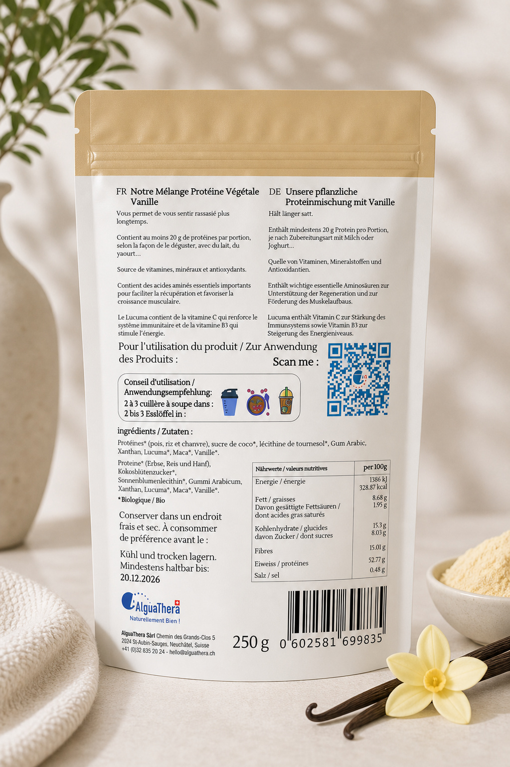 Organic Vanilla Plant Protein – Natural Sweetness & Balance