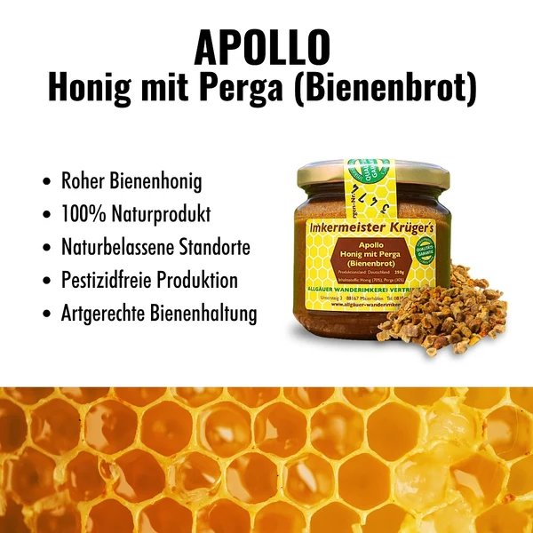 APOLLO - Honey with Perga (Bee Bread) 250g